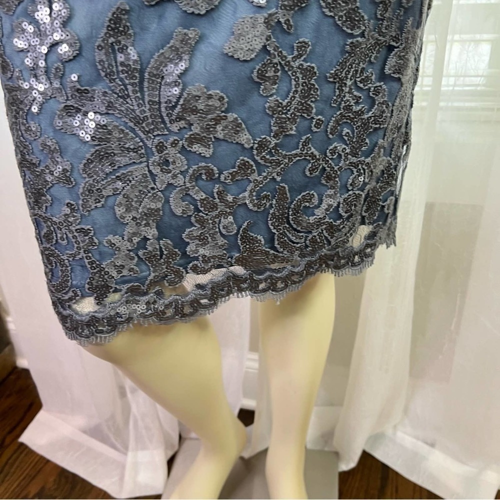 Tadashi Shoji Sequin Knee Length Sheath Dress - Picture 7 of 11
